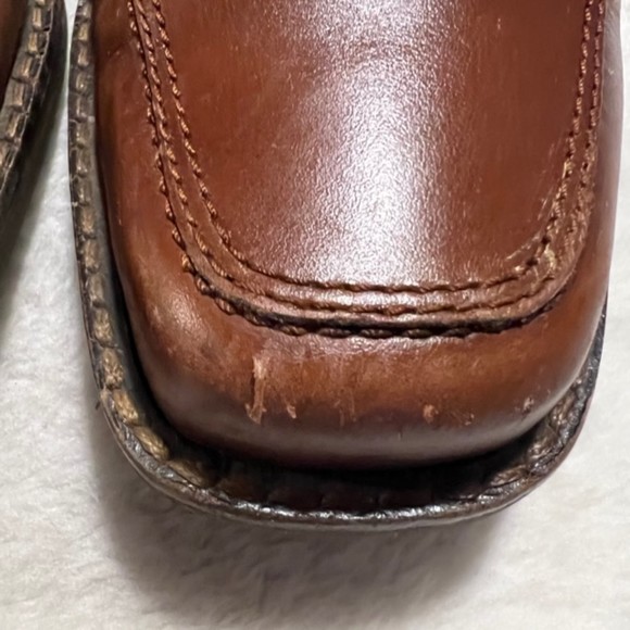 Ecco Mens Size US 9 EU 42 Brown Genuine Leather Shoes Loafers Slip On main image 4